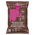 Angie’s BOOMCHICKAPOP® | Non GMO | Vegan | Ready-to-Eat Popcorn -Dark Chocolaty Drizzled Sea Salt Kettle Corn (128g, 12 Count)