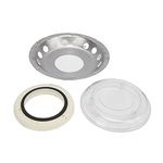 Air Vent Grille Cover, Round Ventilation Mesh Hole Boat Vents Round Air Vent Stainless Steel Air Vent Ventilation Window Marine Hardware Assembly Transparent Centre Access Port Hatch Cover for Ships