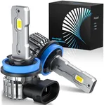 FTEVAR H11/H8/H9 Fog Bulb, 1:1 Mini Size Fanless, Plug and Play, Pack of 2