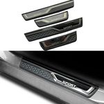 GZBFTDH Car Door Entry Guard, for Honda Cr-V CRV 2017 2022 Kick Panels Guard Scuff Plate 4Pcs, Stainless Steel with Abs Car Door Sill Protector Cover, Automotive Interior Accessories (Black)