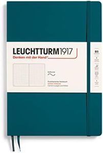 Leuchtturm1917 359676 Notebook Composition (B5) Dotted, Soft Cover, 123 Numbered Pages, Pacific Green