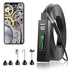 Endoscope Camera Wireless Endoscope 1200P HD Inspection Camera Premium IP67 Waterproof WiFi Borescope with Flexible Rigid Snake Cable for Android IOS iPhone Samsung Smartphone PC (Black, 5M)