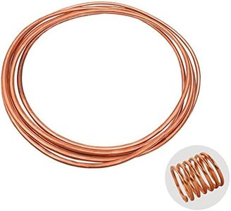 Eoiips Copper Tube 1/4" OD × 3/16" ID(5-6.35mm) Seamless Round Pipe Tubing, Copper Refrigeration Tubing (4.92 FT)