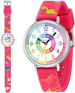 Time Teacher Kids Watch for Children Girls Boys,Cartoon Waterproof Analog Watches for Girls Ages 3-12,Toddler First Watch with Quartz Movement,Educational Teaching Watch Gifts with Easy To Read Dial