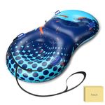 Snow Tube with Towable Tow Rope, UOLUUK 2 Persons Heavy Duty Inflatable Sled for Kids & Adults Premium Abrasion-Resistant Thickened Bottom Sledding for Outdoors (Purple Lightning Snow Dash)