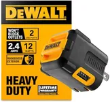 DEWALT 2-Port USB Wall Charger — NeverBlock Worksite Charger — Dual 5V 2.1A Power AC Adapter — Fast Charging Block Cube for iPhone 14 and Android
