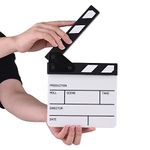 Compact Size Acrylic Clapboard Dry Erase TV Film Movie Director Cut Action Scene Clapper Board Slate