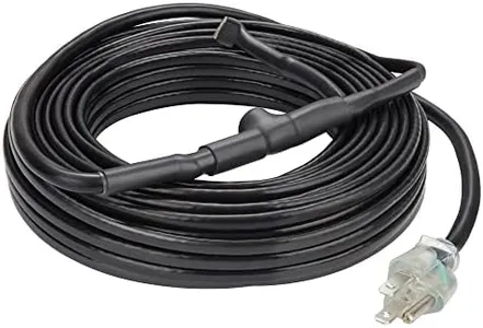 DEWENWILS 60FT Heat Cable for Pipe Freeze Protection, Snow De-Icing Cable with Build in Thermostat, CSA/ETL Listed