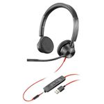 Plantronics - Blackwire 3325 - Wired, Dual-Ear (Stereo) Headset with Boom Mic - USB-A/3.5mm to Connect to Your PC and/or Mac - Works with Teams (Certified), Zoom & More