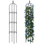 Nexxir 3 Packs Garden Obelisk Trellis for Climbing Plants Outdoor 6 Ft Rose Bush Round Trellis, Tomato Cage for Potted Plants Flowers Vegetable Vine Indoor Outdoor