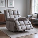 Drogo Evo Lounge Oversized Motorised Single Seater Recliner Sofa with Rapid Recline Technology, Premium Suede Fabric & Padded Body | Electric Recliner Chairs for Home Relax with 1 Year Warranty (Grey)