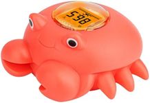 Floating Pool Thermometer - Rechargeable Digital Baby Bath Thermometer Crab Toy Floating Bath Water Temperature Safety, Fahrenheit Display for Swimming Pools, Spas, Hot Tubs & Aquariums by BGYTWEYTD