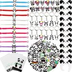 108Pcs Panda Party Supplies Favors Panda Keychains Rings Bracelets Panda Balloon Headbands Goodie Bags Stickers Toys Prizes Gift Carnivals for Kids Girls Panda Birthday Party Favor Supplies Goodie Bag Fillers