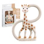 Sophie la girafe Baby Teething Ring, 100% Natural Rubber Phthalate-free Easy to Grip Baby Teether, Suitable for Newborn Babies