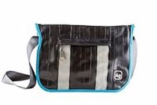 Alchemy Goods Pine Messenger Bag, Made from Recycled Bike Tubes, Turquoise, 10 x 4 x 8.5-Inches