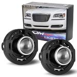 iJDMTOY OEM-Spec Projector Lens Fog Light Assemblies Kit, Compatible With Chrysler 200 300 Dodge Challenger Dart Durango, Jeep Grand Cherokee