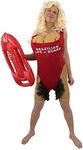 MENS STAG NIGHT NOVELTY LIFEGUARD FANCY DRESS COSTUME - BRAZILIAN BABS LIFEGUARD OUTFIT & RED FLOAT - PERFECT FOR BEACH LIFE GUARD FILM STAG PARTY FANCY DRESS COSTUME