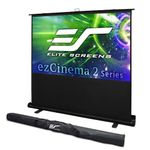 Elite Screens ezCinema 2 Projector Screen, 107-inch 16:9 Manual Floor Pull Up Scissor Backed, Portable Home Theater Office Front Projection + Carrying Bag, US Based Company 2-Year Warranty, F107XWH2