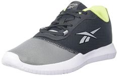 REEBOK Men Synthetic Edgility Runner Running Shoes Flat Grey - Gravel - Energy Glow UK-10