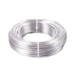 Pandahall 180 Feet Silver Aluminum Craft Wire 12 Gauge Flexible Metal Wire for Jewelry Making