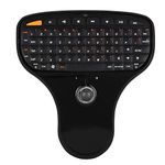 2.4G Keyboard with Trackball, N5901 QWERTY Keyboard, Mini Handheld Keyboard, Multi Media Functional Trackball Air Mouse, for TV Computer Laptop, for Windows 2000/XP/Vista/7, Black