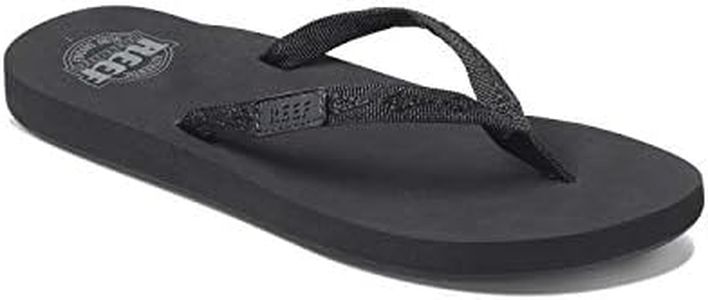 Reef Women's Ginger Flip-Flop, Black/Black, 7