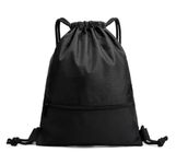 Drawstring Backpack Zippered Water Resistant Sports Gym Sackpack Sack Gym Hiking Travel bag String bag Front Pocket Lightweight, Shopping, Outdoors