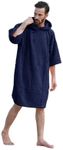 ALLEN & MATE Adult Towel Poncho Hooded Terry Cotton Wrap Robe for Beach Swimming Surfing Bathing