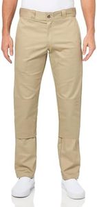 Dickies Men's Skinny-Straight Double Knee Work Pant, Desert Sand, 34W x 30L