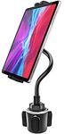 Car Cup Holder Tablet Mount, woleyi Adjustable 10.5" Gooseneck Arm Car Cupholder Tablet Stand Compatible with iPad Pro 9.7, 11, 12.9 /Air/Mini, Galaxy Tabs, iPhone, All 4-13" Smartphone and Tablets