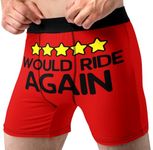 Random Stock Apparel Funny Boxer Briefs For Men Blast Zone Underwear Fun Novelty Gift, 5 Stars, Medium