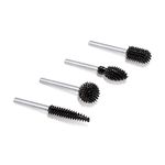 Kutzall 4-Piece Rotary Burr Kit - ⅛" Shaft, Very Coarse - Woodworking Attachment for Dremel, Foredom, Ryobi, DeWalt, Milwaukee Tools with Abrasive Tungsten Carbide