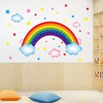 JAAMSO ROYALS Cartoon Colored Rainbow Stickers for Walls of Home, Wall Sticker for Living Room, Wall Stickers for Home, Wall Painting Stickers, Living Room Wall Stickers (60 CM X 90 CM)