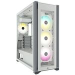 Corsair iCUE 7000X RGB Full-Tower ATX PC Case (Three Tempered Glass Panels, Four Included 140mm RGB Fans, Easy Cable Management, Smart RGB and Fan Speed Control, Spacious Interior) White