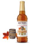 Matteo's Barista Style Sugar Free Coffee Syrup - Coffee Flavoring Syrup with No Sugar, Keto-Friendly, Sweet Flavour & Syrups For Coffee Drinks & Baking Pastries at Home - Maple Bourbon, 25.4 Oz, 1-pk