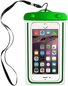 IPX8 Universal Waterproof Case Compatible with iPhone 11 PRO MAX X XS MAX XR 7,8 6/6S Plus,6S 5 5S SE, Galaxy S9,s8/s7 Google Smartphone Diagonal to 6.3",for Water Parks/Beach/Cruise/Pools-Green