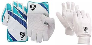 SG Combo of Two, one Pair of 'Club' Cricket Wicket Keeping Gloves and one Pair of 'League' Inner Gloves (Men's) Cricket Kit