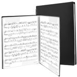 KOHAND 2 Pack A4 Sheet Music Folder, Black Music Folder Choir Music Presentation Folder for Piano, Guitar,Violin, Documents, Paper, Artwork, Paintings