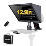 Desview T12S Teleprompter 12.9 inch, Aluminium Alloy High Display Glass Metal Teleprompters with Remote Control App Compatible with iPad, Tablet, Smartphone for Camcorder DSLR Camera