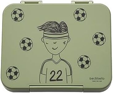 Bec & Bello - Lunchbox Kids Lunch Box, Bento Box for Kid with 4-6 Interchangeable Tray Compartments, Food Grade Bento 1150ml (Sage Green) – Harry Fields - Soccer boy