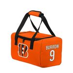 FOCO - NFL Officially Licensed Team Logo Dual Compartment Insulated Lunch Box Cooler Duffel Bag (Joe Burrow - Cincinatti Bengals)