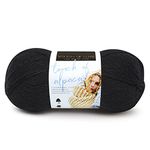 Lion Brand Yarn Company 674-153 Touch of Alpaca Yarn, Black, One Skein