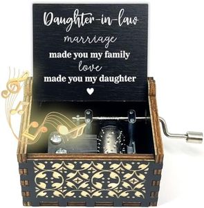 ukebobo Gifts for Daughter in Law, Made You My Family Wooden Music Box, Birthday Christams Graduate Gifts for Daughter in Law, Daughter Gift from Mom, U R My Sunshine Music Box-060