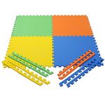 eHomeKart EVA Interlocking Play Mat - 10 mm Thickness - Anti Skid Floor Foam Play Mat for Kids - PlayMat for Kids - Each Tile = 2 Feet (60cm) x 2 Feet (60cm) (20 Tiles - 80 SQ FEET)