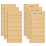 6 Pack Vintage Magnetic Notepads for Refrigerator, 50 pages/book Grocery List Magnet Pad for Fridge, Design Magnetic Grocery List Pad for Fridge, Grocery List Notepad, To-Do List