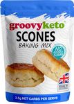 Groovy Keto Scone Mix | Low Carb | Keto Friendly | Sugar Free | Only 2.5g Net Carbs Per scone| Keto Baking Mix, Diabetic Friendly - 270g Pouch