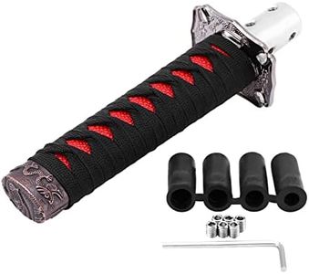 Joyzan Katana Sword Shift Knob, Samurai Catchers Gear Shifter Stick Universal Automobile Spare Part Grip Speed Handle Lever Cover Kit Adapter Manual Automatic Transmission Racing Car Truck Vehicle