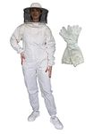 BEEATTIRE Beattire Beekeeper Suit With Round Hood - Thick Cotton Bee Suit Sting Proof Protection Beekeeping Suits 7XL