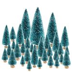 TUPARKA 66Pcs Miniature Bottle Brush Trees Mini Christmas Trees Sisal Snow Pine Trees Tabletop Trees for Christmas Party Decorations DIY Room Decorate Diorama Models