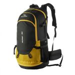 TRAWOC ALPHA 50 Litre Travel Backpack Water Resistant Daypack Bag for Cycling Trekking Hiking Camping for Men & Women, 3 Year Warranty, Yellow